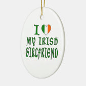 Irish Vriendin Liefhebben Keramisch Ornament (Links)