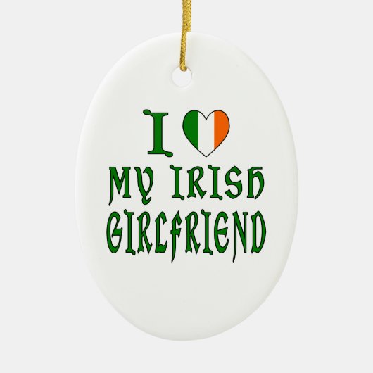 Irish Vriendin Liefhebben Keramisch Ornament (Voorkant)