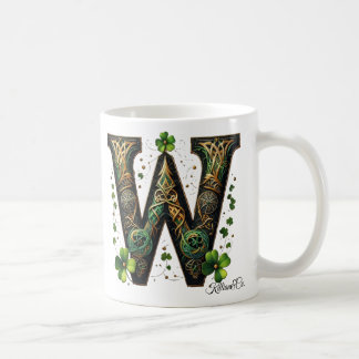 Irish W Monogram Coffee Mug Koffiemok