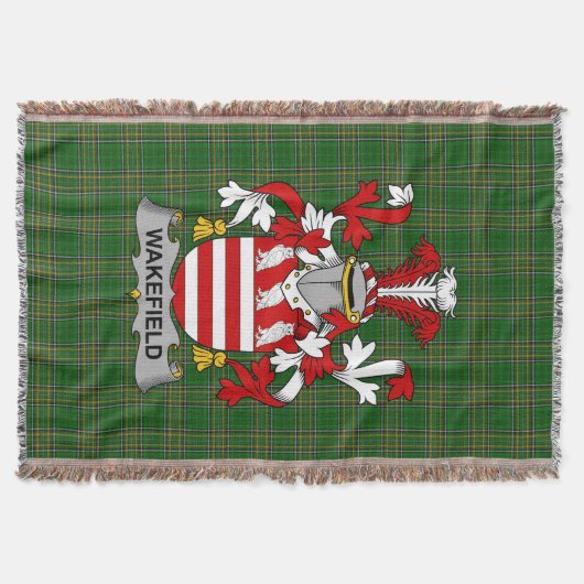Irish Wakefield Coat of Arms Family Crest Ireland Deken (Voorkant)