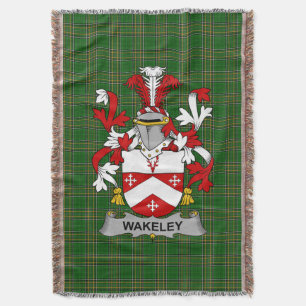 Irish Wakeley Coat of Arms Family Crest Ireland Deken