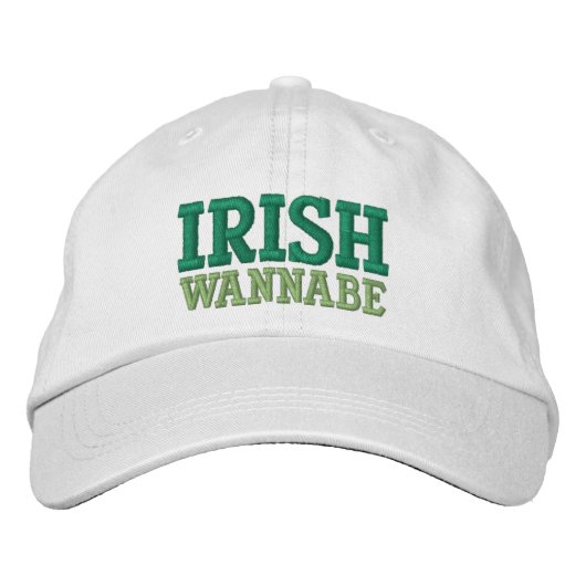 IRISH WANNABE EMBROIDERED BASEBALL PET (Voorkant)