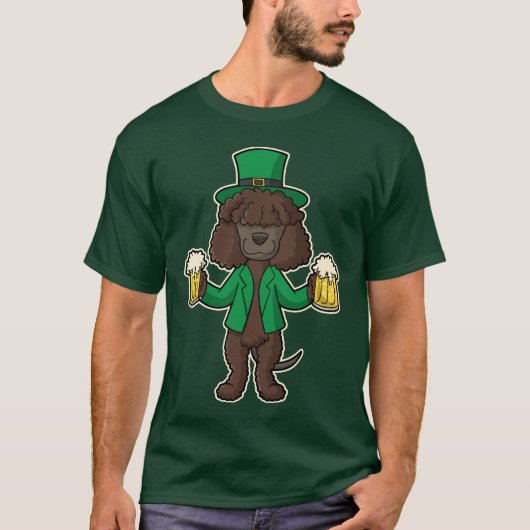 Irish Water Spaniel Beers St Patrick's Day T-shirt (Voorkant)