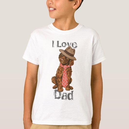 Irish Water Spaniel Dad T-shirt (Voorkant)