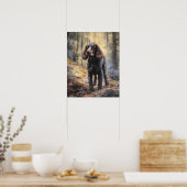 Irish Water Spaniel Dog Art Print Poster (Keuken)