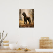 Irish Water Spaniel Dog Art Print Poster (Keuken)
