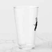 Irish Water Spaniel Dog Silhouette Persoonlijk Glas (Rechts)