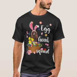 Irish Water Spaniel Happy Easter Day Colorful Egg T-shirt