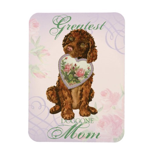 Irish Water Spaniel Heart Mam Magneet (Verticaal)