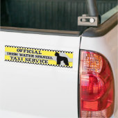 Irish Water Spaniel Taxi Service Bumpersticker (Op Truck)