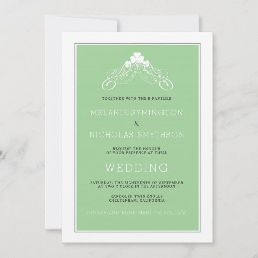 Irish Wedding Arch Invitation 3991 Kaart (Voorkant)