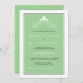 Irish Wedding Arch Invitation 3991 Kaart (Voorkant / Achterkant)