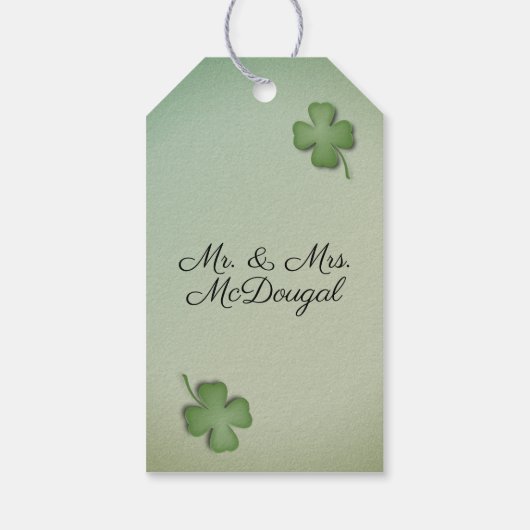 Irish Wedding Bedankt Label Cadeaulabel (Achterkant)