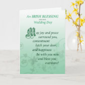 Irish Wedding Blessing Gefeliciteerd Kaart (Gele Bloem)