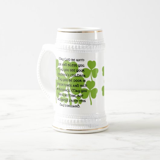 Irish Wedding Blessing - Gepersonaliseerd Bierpul (Voorkant links)
