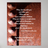 Irish Wedding Blessing, Marriage Rusty Metal Print (Voorkant)