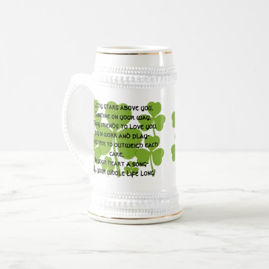 Irish Wedding Blessing Stein Bierpul (Voorkant links)