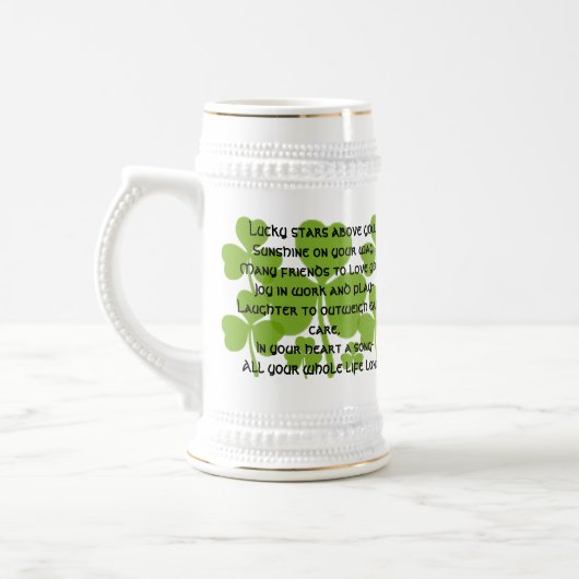 Irish Wedding Blessing Stein Bierpul (Links)