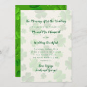 Irish Wedding Breakfast Celebration Invitation Kaart (Voorkant / Achterkant)