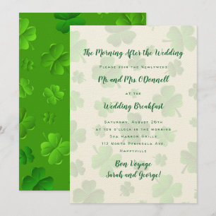 Irish Wedding Breakfast Celebration Invitation Kaart