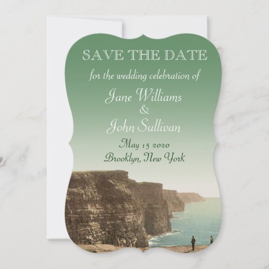 Irish Wedding Cliffs of Moher Save the Date (Voorkant)
