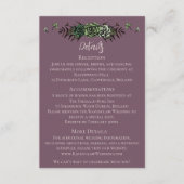 Irish Wedding Details Groene Rozen Bloemenschedels Informatiekaartje (Voorkant)