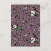 Irish Wedding Details Groene Rozen Bloemenschedels Informatiekaartje (Achterkant)