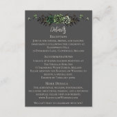 Irish Wedding Details Groene Rozen Bloemenschedels Informatiekaartje (Voorkant)