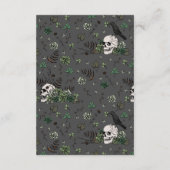 Irish Wedding Details Groene Rozen Bloemenschedels Informatiekaartje (Achterkant)