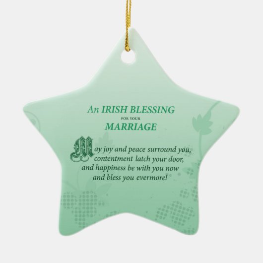 Irish Wedding Gefeliciteerd zegen Keramisch Ornament (Voorkant)
