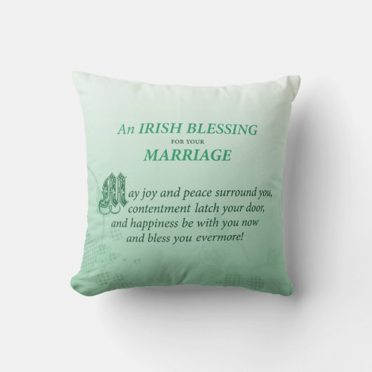 Irish Wedding Gefeliciteerd zegen Kussen (Voorkant)
