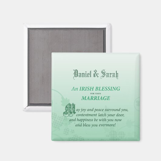 Irish Wedding Gefeliciteerd zegen Magneet (Voorkant / Achterkant)
