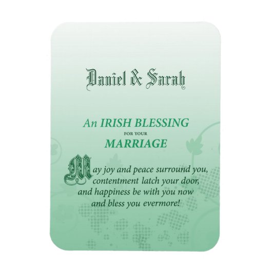 Irish Wedding Gefeliciteerd zegen Magneet (Verticaal)