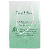 Irish Wedding Gefeliciteerd zegen Medium Cadeauzakje (Voorkant)