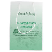 Irish Wedding Gefeliciteerd zegen Medium Cadeauzakje (Achterkant)