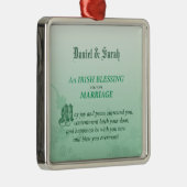Irish Wedding Gefeliciteerd zegen Metalen Ornament (Rechts)