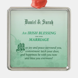 Irish Wedding Gefeliciteerd zegen Metalen Ornament