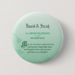 Irish Wedding Gefeliciteerd zegen Ronde Button 5,7 Cm