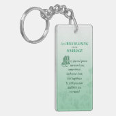 Irish Wedding Gefeliciteerd zegen Sleutelhanger (Voorkant Links)