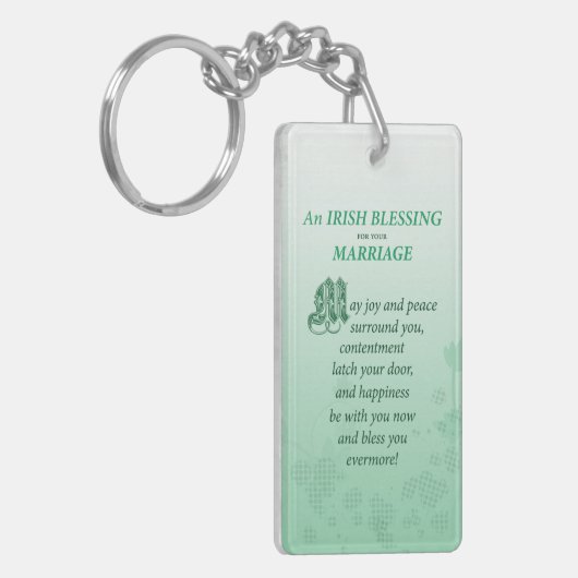 Irish Wedding Gefeliciteerd zegen Sleutelhanger (Voorkant Links)