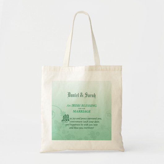 Irish Wedding Gefeliciteerd zegen Tote Bag (Voorkant)