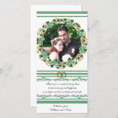 Irish Wedding Hartelijk dank Fotokaart bloemontwer Bedankkaart (Voorkant / Achterkant)