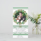 Irish Wedding Hartelijk dank Fotokaart bloemontwer Bedankkaart (Staand voorkant)