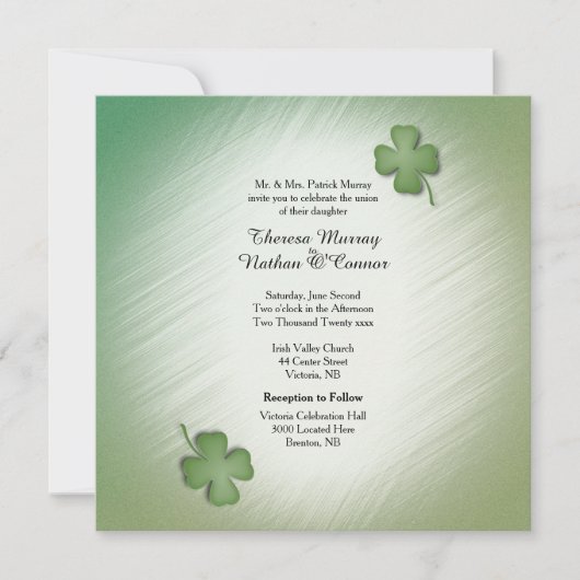 Irish Wedding Invitation Kaart (Voorkant)