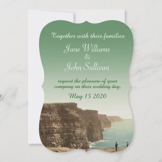 Irish Wedding Invitations Cliffs of Moher Kaart (Voorkant)