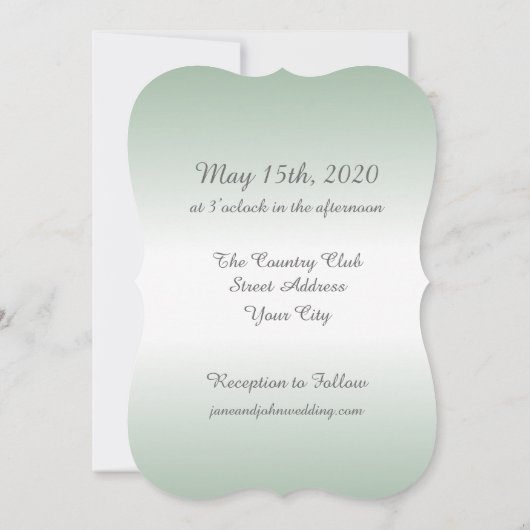 Irish Wedding Invitations Cliffs of Moher Kaart (Achterkant)