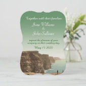 Irish Wedding Invitations Cliffs of Moher Kaart (Staand voorkant)