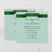 Irish Wedding nodigshamrocks and ribbon Kaart (Voorkant / Achterkant)