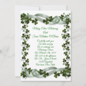 Irish Wedding nodigshamrocks and ribbon Kaart (Voorkant)