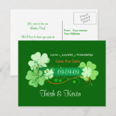 Irish Wedding Save the Date Briefkaart (Voorkant / Achterkant)